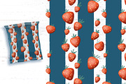 Strawberry Clipart And Patterns, a Pattern Graphic by RabbitAndPencil (Thumbnail 6 of 8)