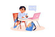 Happy, cute kids with gadgets set, a Person Illustration by PaperTrident (Thumbnail 4 of 7)