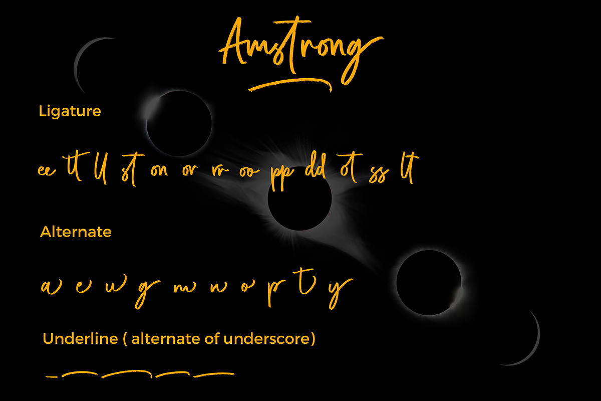 Amstrong Beautiful Brush Font preview 2