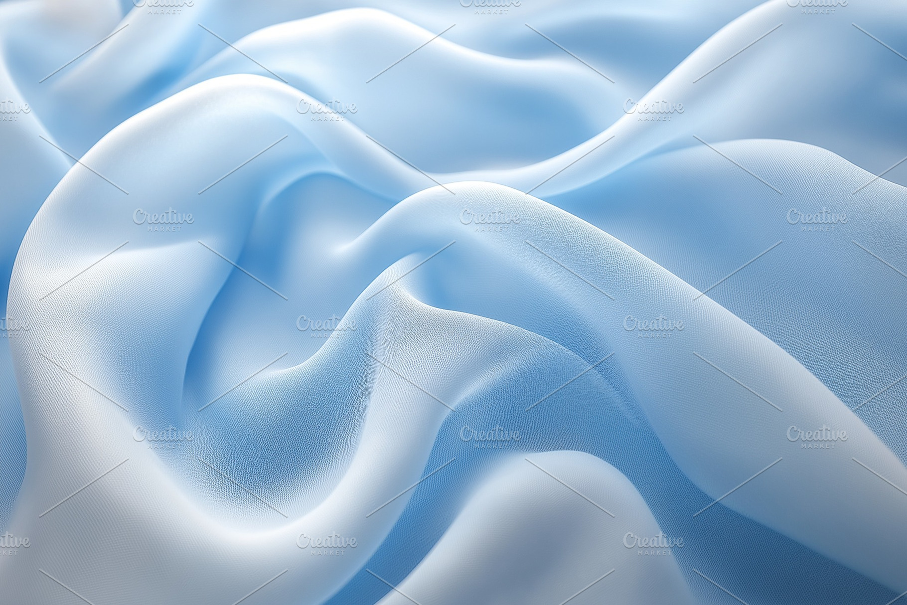 Soft, flowing light blue satin fabric draped elegantly, creating a serene and c, a Background Photo by ImageMir
