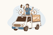 The Campaign Trail Illustration, an Object Graphic by Jump Studio (Thumbnail 12 of 12)