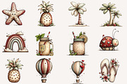 Whimsical summer Clipart, an Illustration by Designworld (Thumbnail 3 of 5)