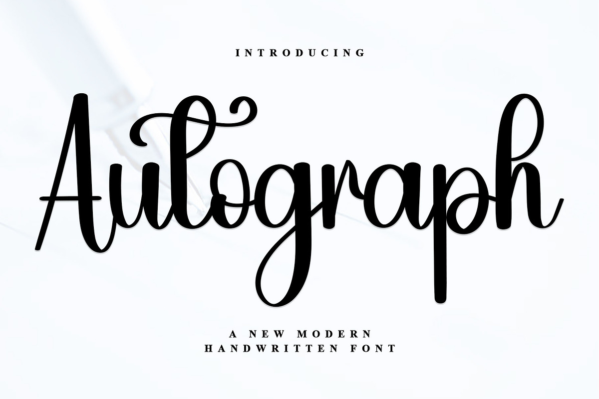 Autograph, a Handwritten Font by InermediaSTUDIO (Photo 1 of 6)