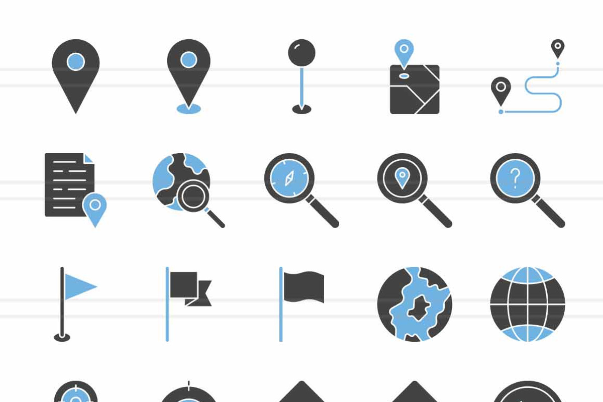 50 Maps & Navigation Blue & Black, an Icon by IconBunny (Photo 2 of 2)