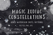 Magic Zodiac Constellations + Bonus, a Decorative Illustration by anvinoart (Thumbnail 1 of 10)