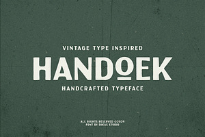 Handoek - Handcrafted Typeface