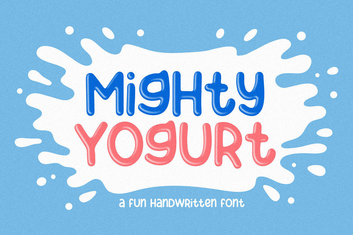 Mighty Yogurt, a Handwritten Font by Forberas Club (Photo 1 of 8)