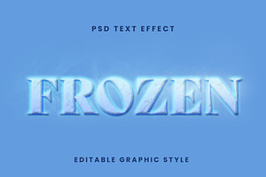 Frozen Ice Text Effect, a Templates & Theme by studiogstock