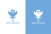Ghost Podcast Logo Template, a Branding & Logo Template by IndraSign (Thumbnail 2 of 2)