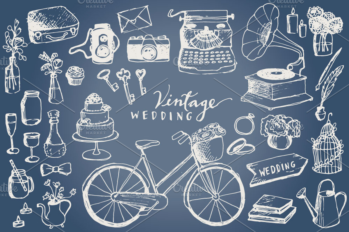 Vintage Wedding Illustrations, an Illustration by Lemonade Pixel (Photo 4 of 4)