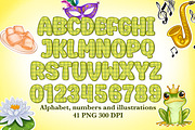 Princess alphabet clipart bundle, a Decorative Illustration by LoLoArt (Thumbnail 1 of 3)