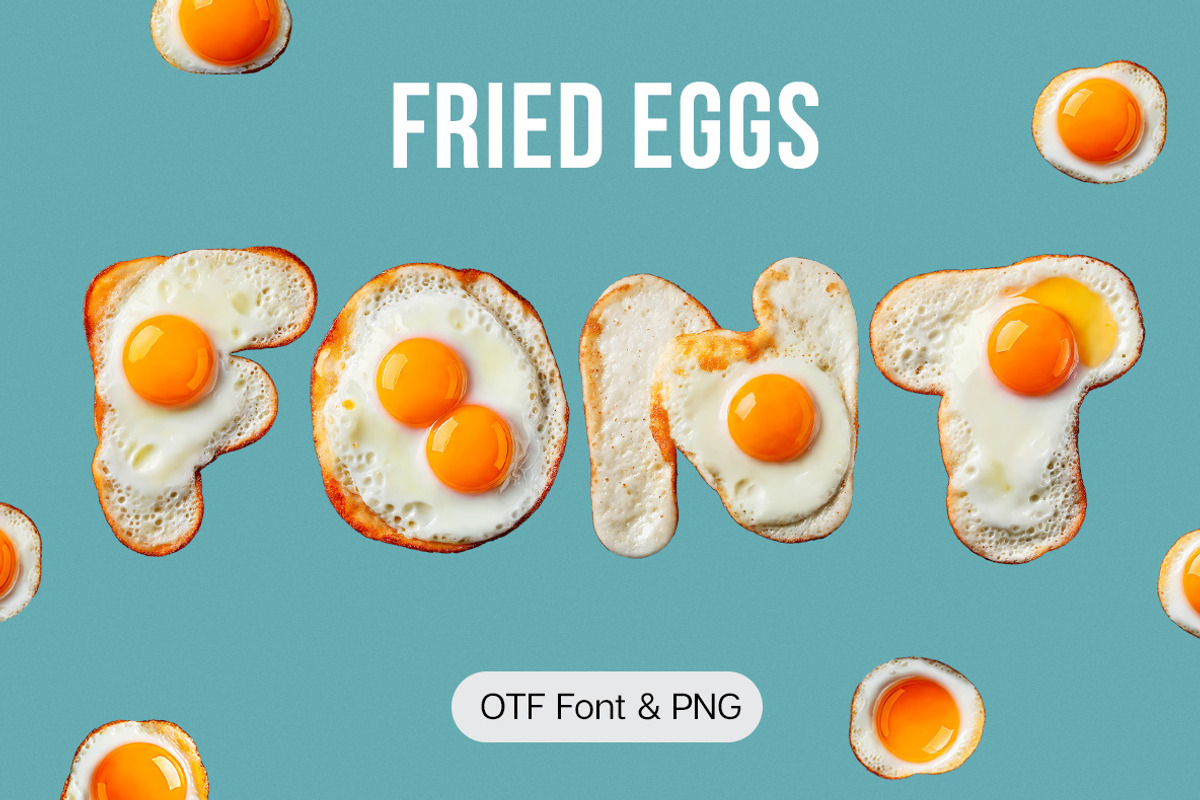 Fried Eggs Font, a Handwritten Font by Handmadefont (Photo 1 of 10)