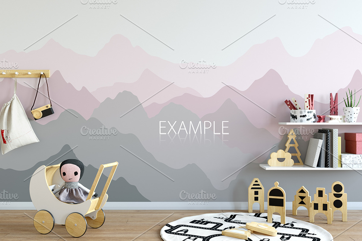 KIDS WALL & FRAMES Mockup Bundle - 2, a Print Template by Yuri-U (Photo 33 of 43)