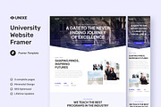 Unixe - University Website Framer, a Websites & App Template by peterdraw (Thumbnail 1 of 4)
