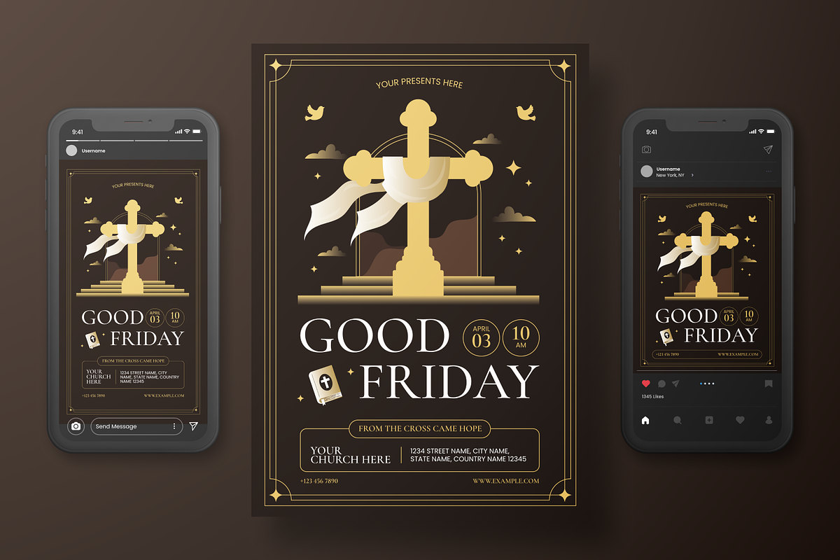 Good Friday - Flyer Set, a Flyer Template by Annora Studio (Photo 4 of 6)