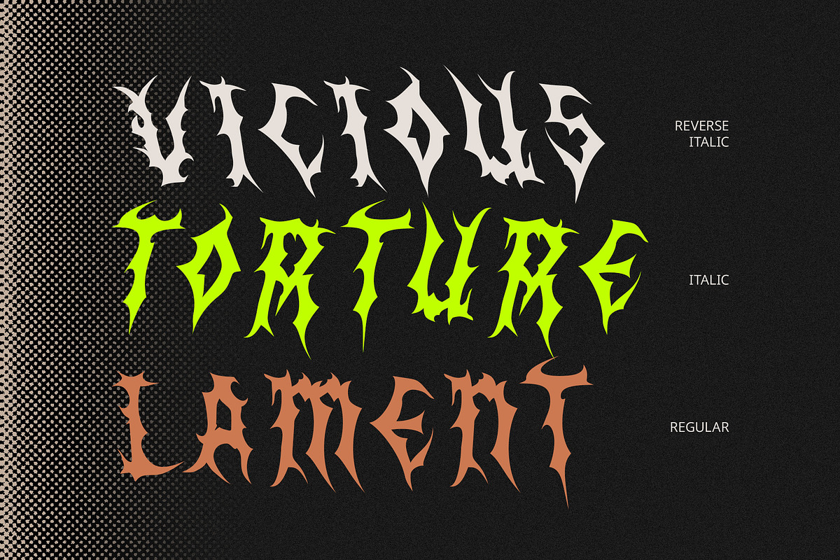 CS Venom – Black Metal Font, a Blackletter Font by Craft Supply Co. (Photo 7 of 8)