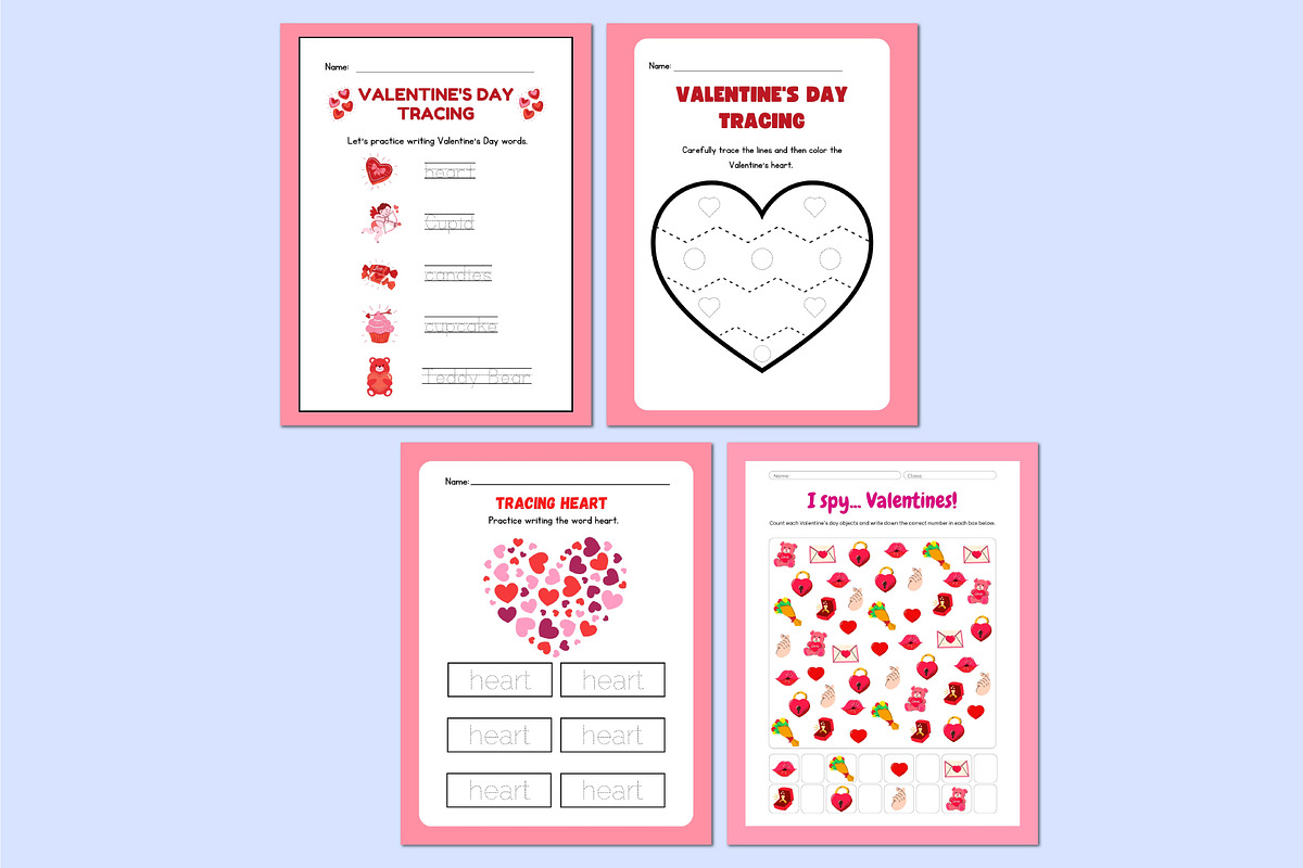 Valentine’s Day Activity Book, a Stationery Template by Shumaya (Photo 4 of 4)