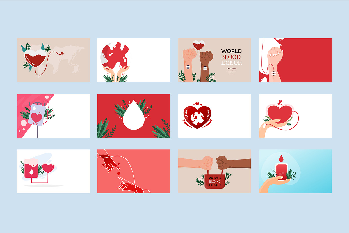 Blood donor day background vector, a Healthcare Illustration by foxndeer (Photo 3 of 4)