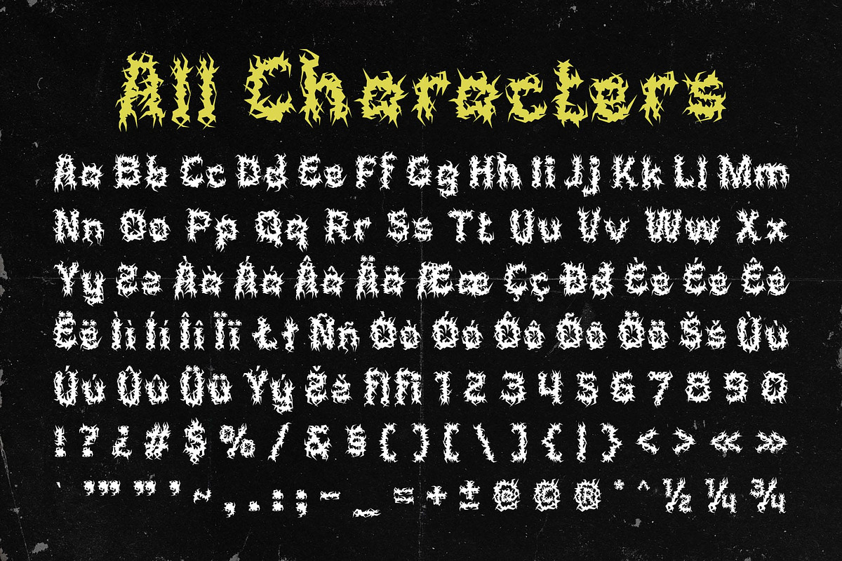 CS Leather – Black Metal Font, a Blackletter Font by Craft Supply Co. (Photo 8 of 8)