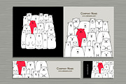 Card templates with white bears, a Card Template by Kudryashka (Thumbnail 11 of 14)
