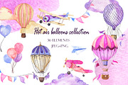 Pastel balloon set, an Illustration by Watercolor & sketches (Thumbnail 1 of 7)