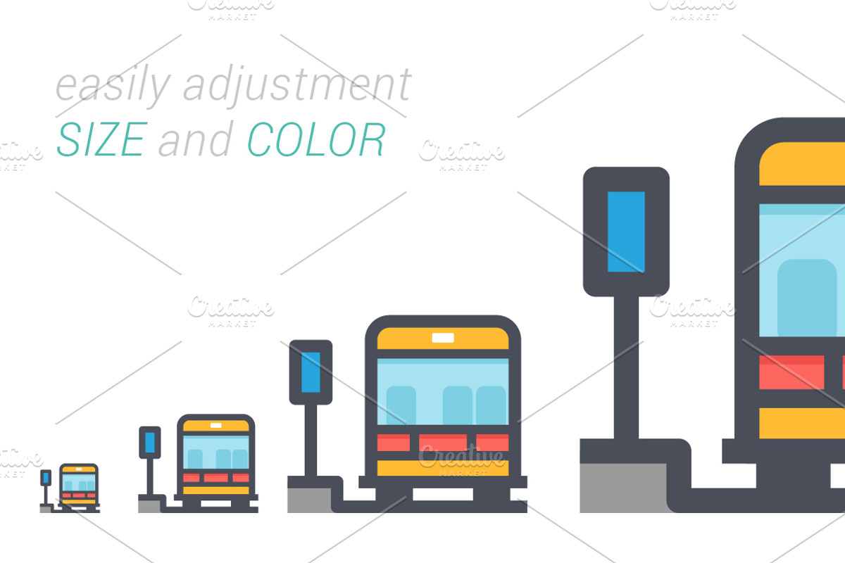 Traffic and Accident Color Icon, an Outline Icon by WORAKAMON Design Studio (Photo 3 of 3)