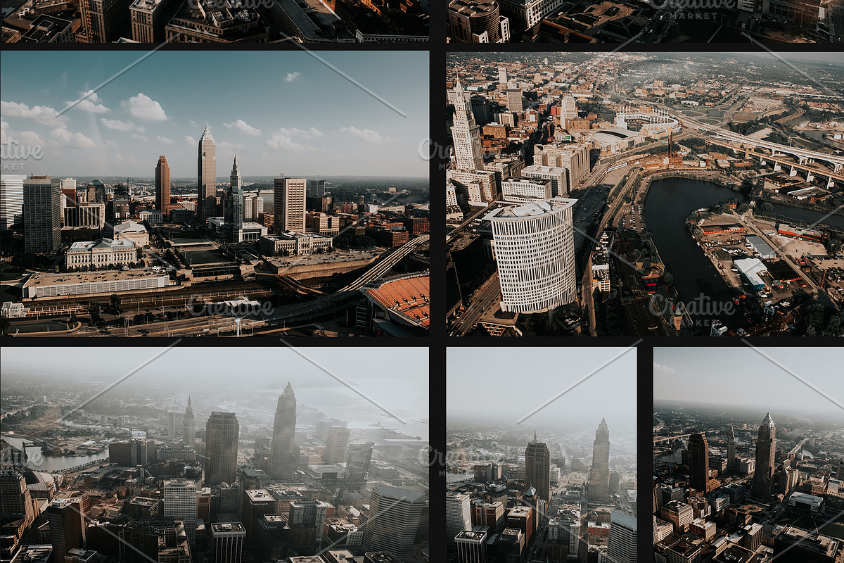 Cleveland oh aerial city photopack featuring cleveland, ohio, and cleveland, an Architecture Photo by Gradivis (Photo 2 of 2)