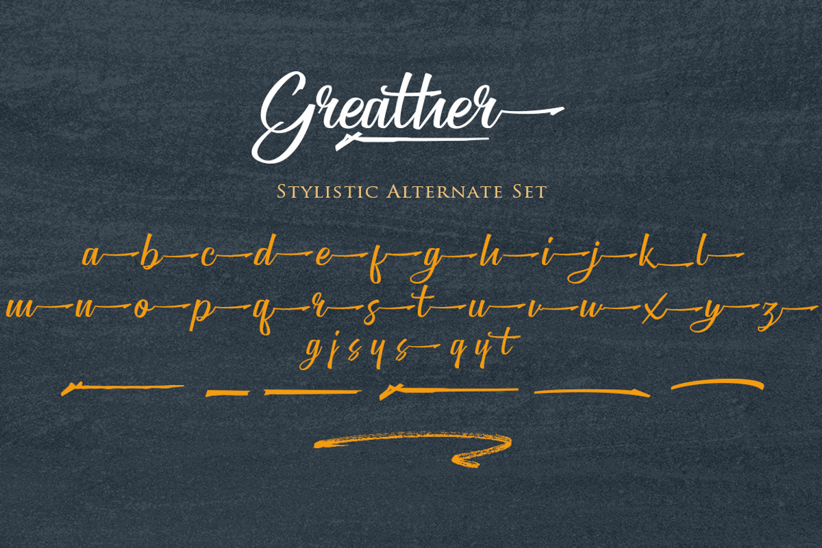 GREATHER, a Script Font by ALIVECREATIVE (Photo 3 of 8)