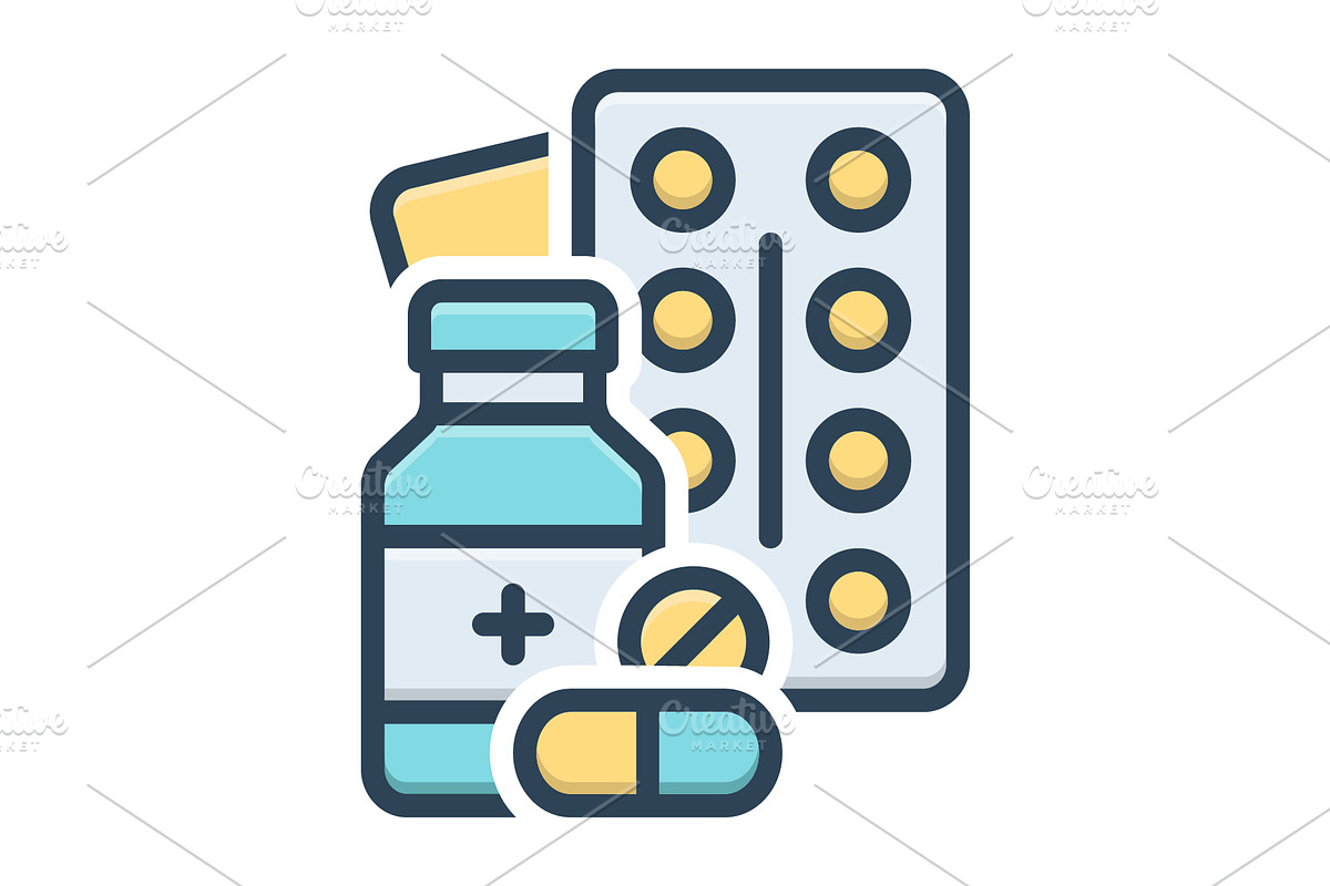 Medicine drug color icon, a Duotone Icon by Creative priyanka