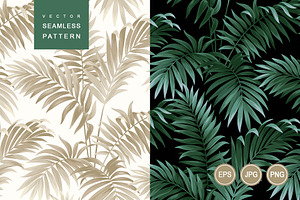 Vector. Tropical Plant Pattern.