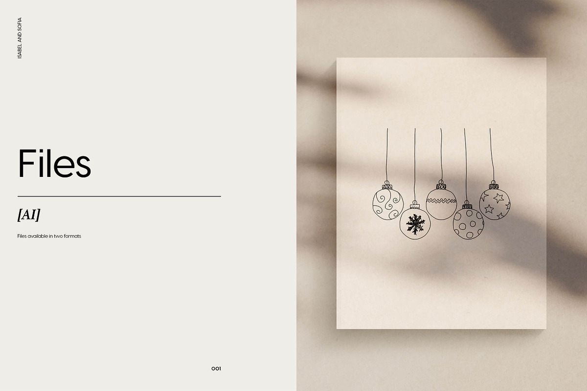 Christmas Decor Line Drawings, a Decorative Illustration by Whimsy Works (Photo 2 of 4)