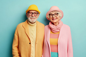 Couple embraces a lifetime together, a Photo by Pavel_design
