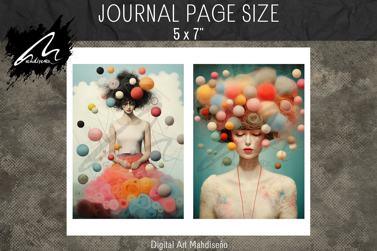 Whimsical weaver Girl, Collage Sheet, a Person Illustration by Digital Art Mahdiseño (Photo 5 of 11)