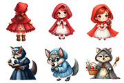 Little Red Riding Hood Clipart, an Illustration by CreationArt (Thumbnail 3 of 7)