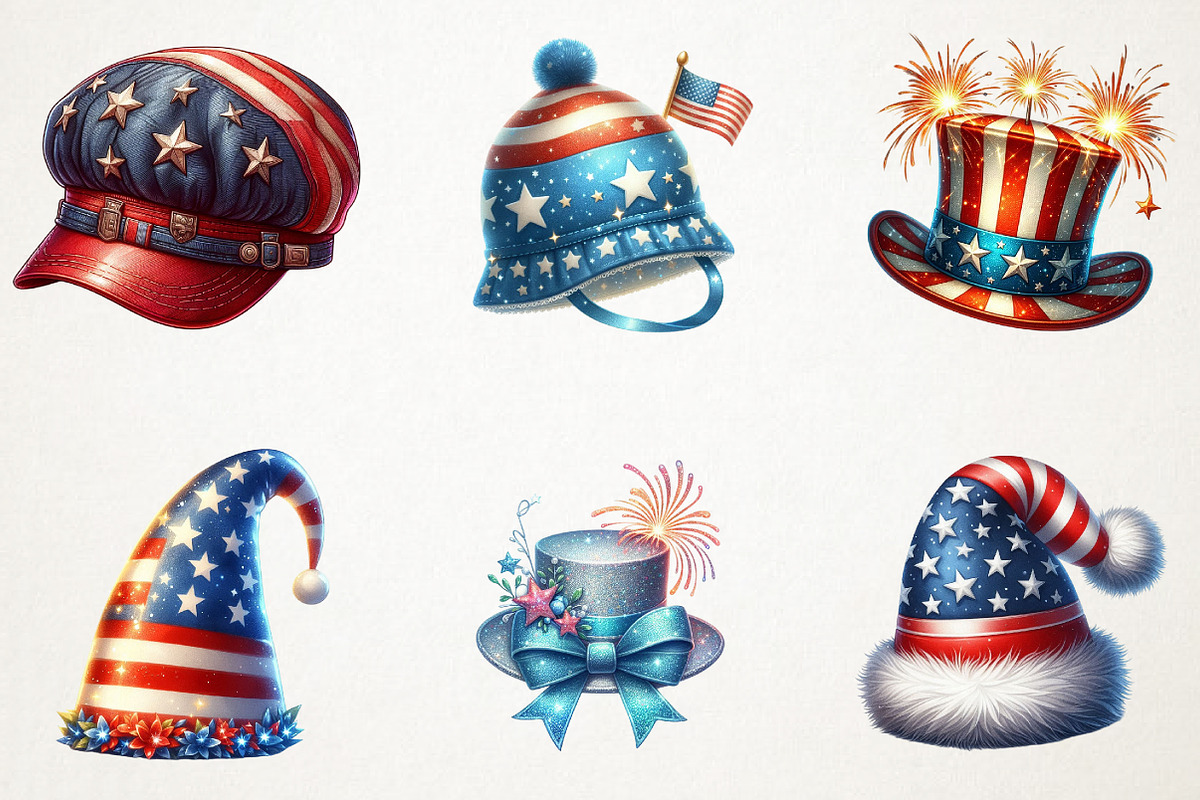 Patriotic Hat Sublimation Clipart, an Illustration by RobertsArt (Photo 6 of 7)