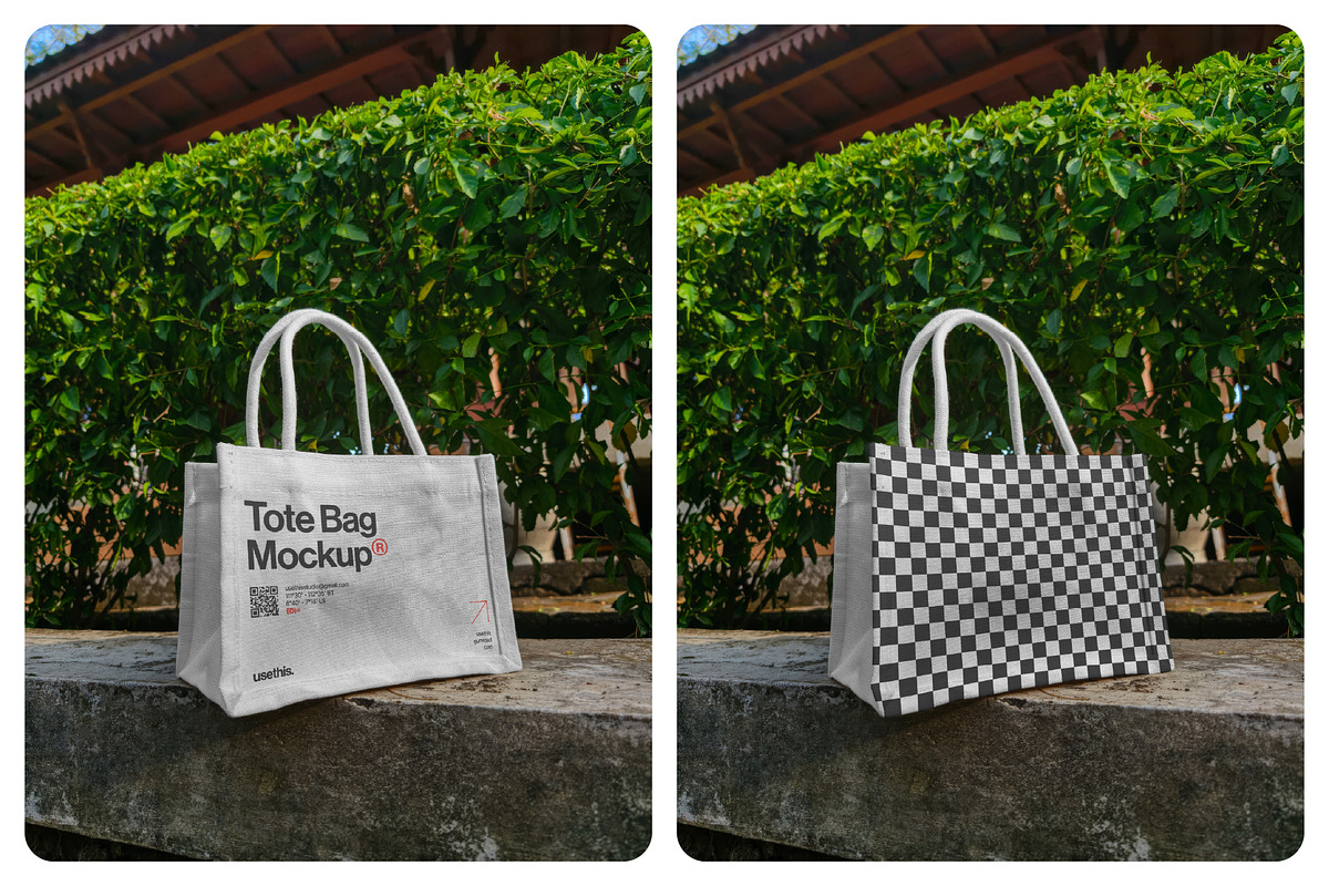Verdant Tote Bag Mockup Bundle (PSD), a Merchandise Mockup by Usethis Mockup (Photo 2 of 8)