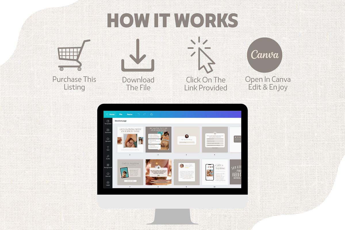 Spray Tan Instagram Post Template, a Social Media Template by EliteMatidi (Photo 6 of 9)