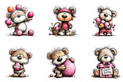 Whimsical Easter Teddy Bear Clipart, an Illustration by CreationArt (Thumbnail 5 of 6)