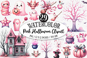 Pink Halloween Clipart, an Illustration by Designking (Thumbnail 1 of 5)