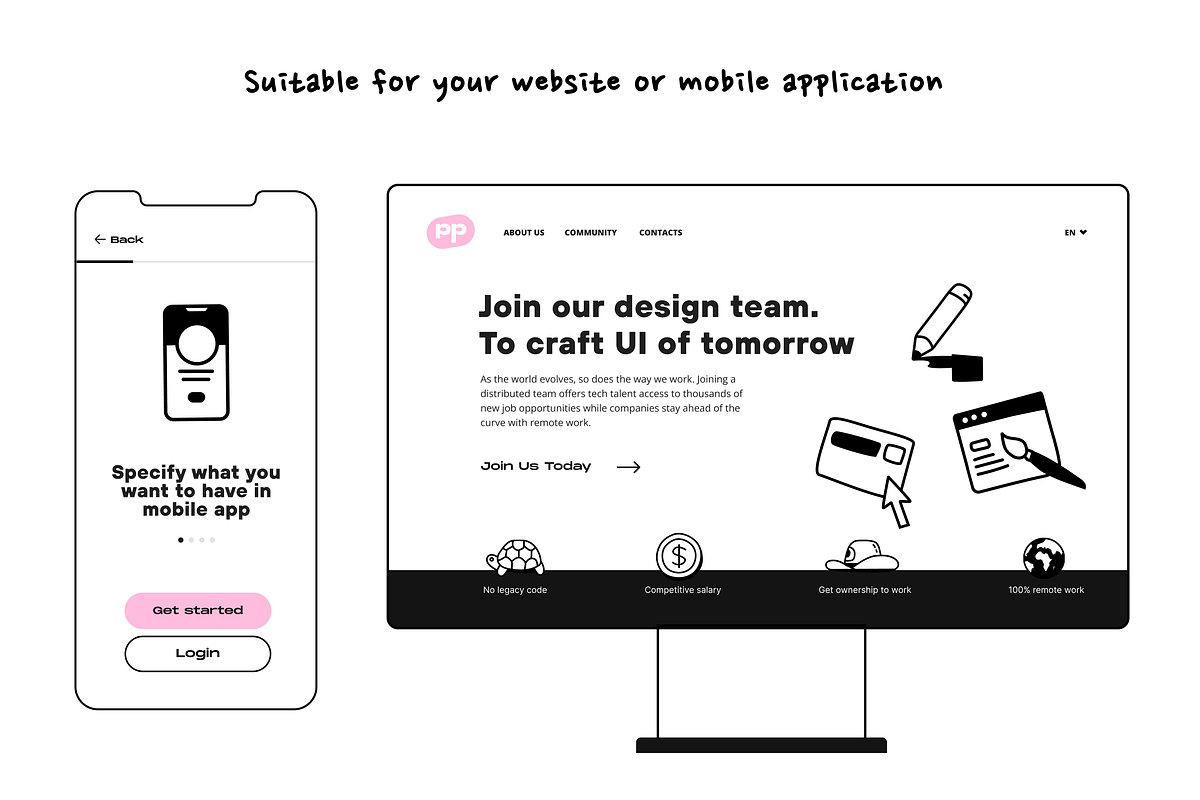 Inking Creative Icons, an Outline Icon by Asset Union (Photo 5 of 5)
