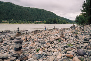 Woman at the river Katun, a Person Photo by Jan Jack Russo Media