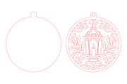 Christmas Lantern Ornament Laser Cut, a Seasonal Illustration by CraftArtStudio (Thumbnail 3 of 3)