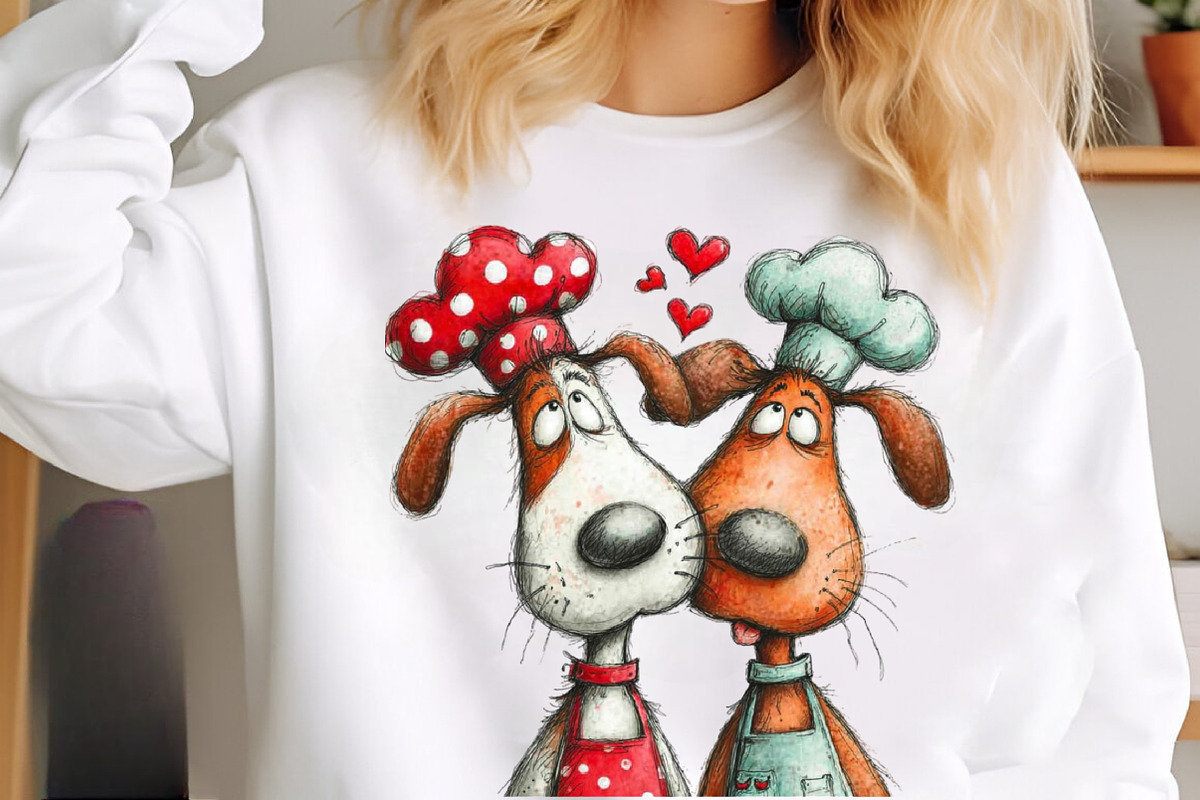 Whimsical Valentines Day Dog Clipart, an Illustration by SinaCreation (Photo 10 of 11)