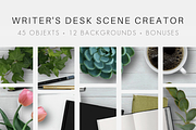 Writer's Desk Scene Creator, a Books & Magazine Mockup by Storyteller Design (Thumbnail 1 of 8)