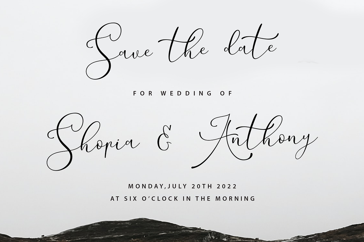 Melnychuk Elegant Script, a Script Font by sizimon (Photo 4 of 8)