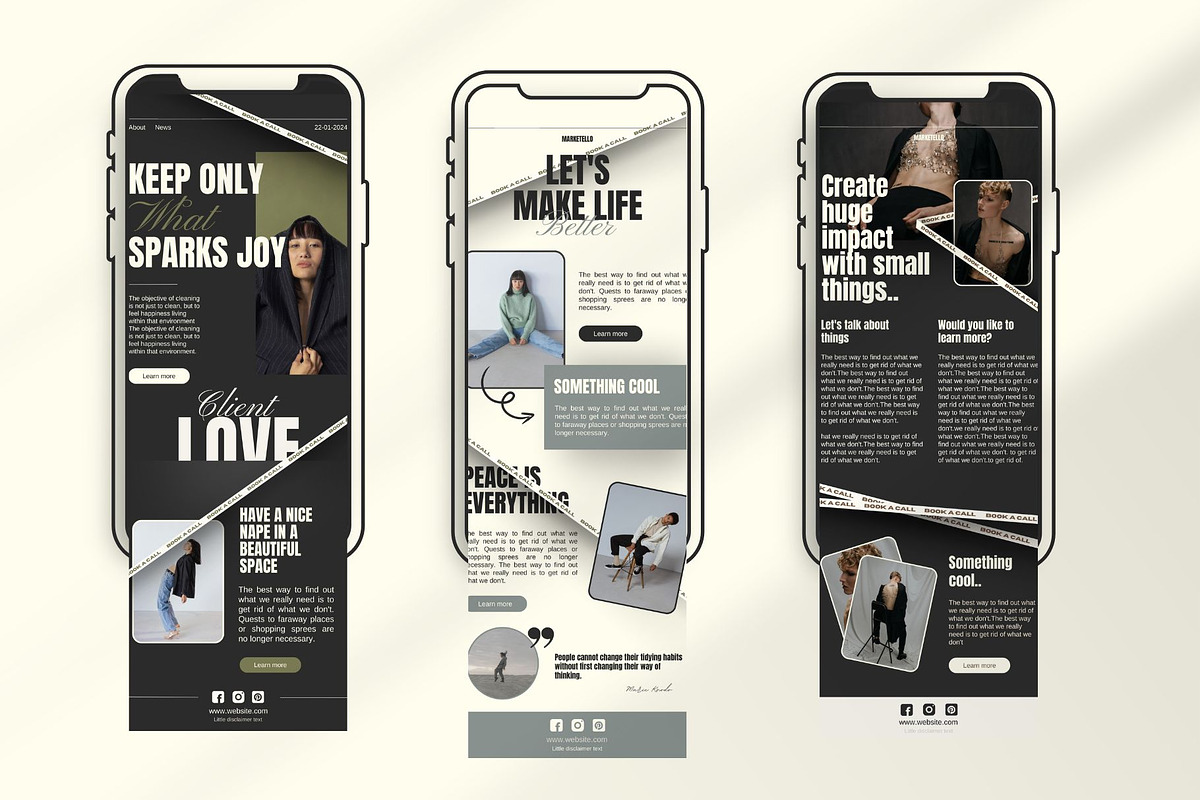 Modern CANVA Email Newsletter, an Email Template by Marketello Studio (Photo 4 of 6)
