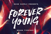 Forever Young Brush Font, a Font by Greg Nicholls (Thumbnail 1 of 8)
