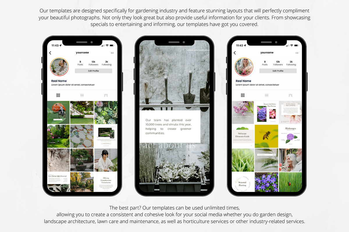 Gardening/Landscape Templates BUNDLE, a Social Media Template by PatternLab. (Photo 8 of 9)