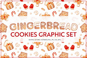 Gingerbread | Christmas Cookies Set, an Object Graphic by Kandella's Art (Thumbnail 1 of 9)