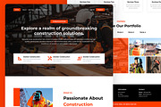 Construction Landing Page, an UI Kit Template by ENATIVE (Thumbnail 2 of 4)